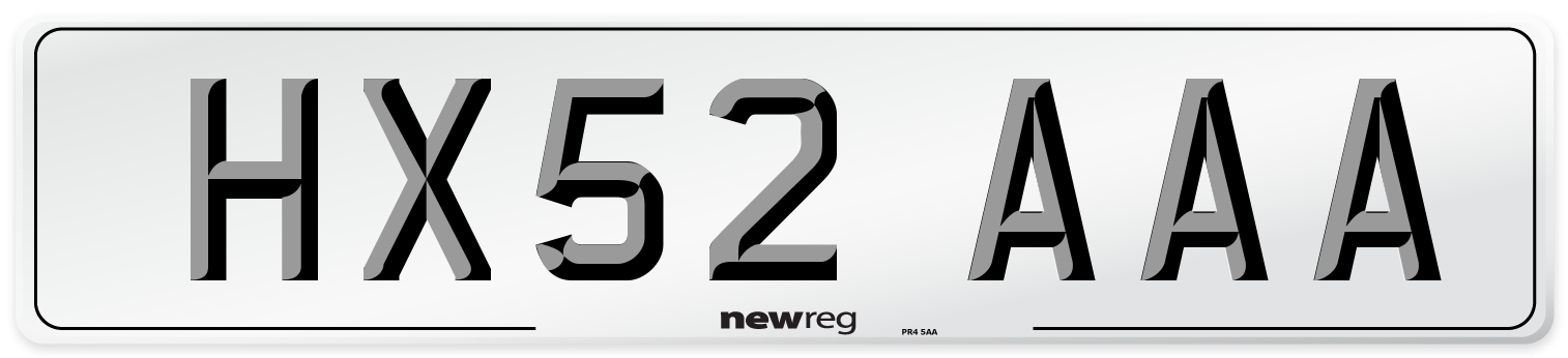 HX52 AAA Number Plate from New Reg